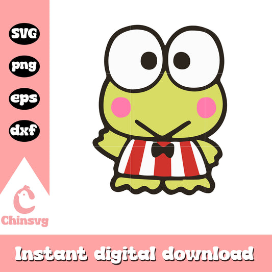 Sanrio Keroppi hello svg, sanrio cartoon svg, cute keroppi​ svg