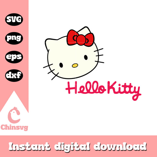 Sanrio hello kitty face cute svg, hello kitty svg, sanrio cartoon svg