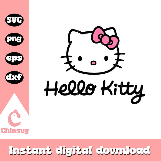 Sanrio hello kitty face svg, hello kitty svg, sanrio cartoon svg