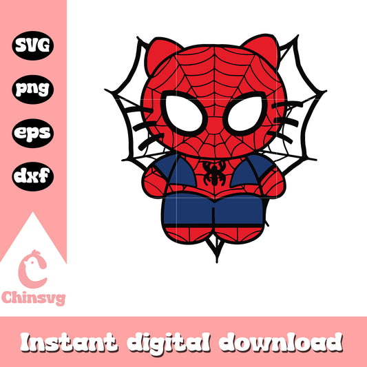 Sanrio kitty spider man svg, hello kitty svg, sanrio svg