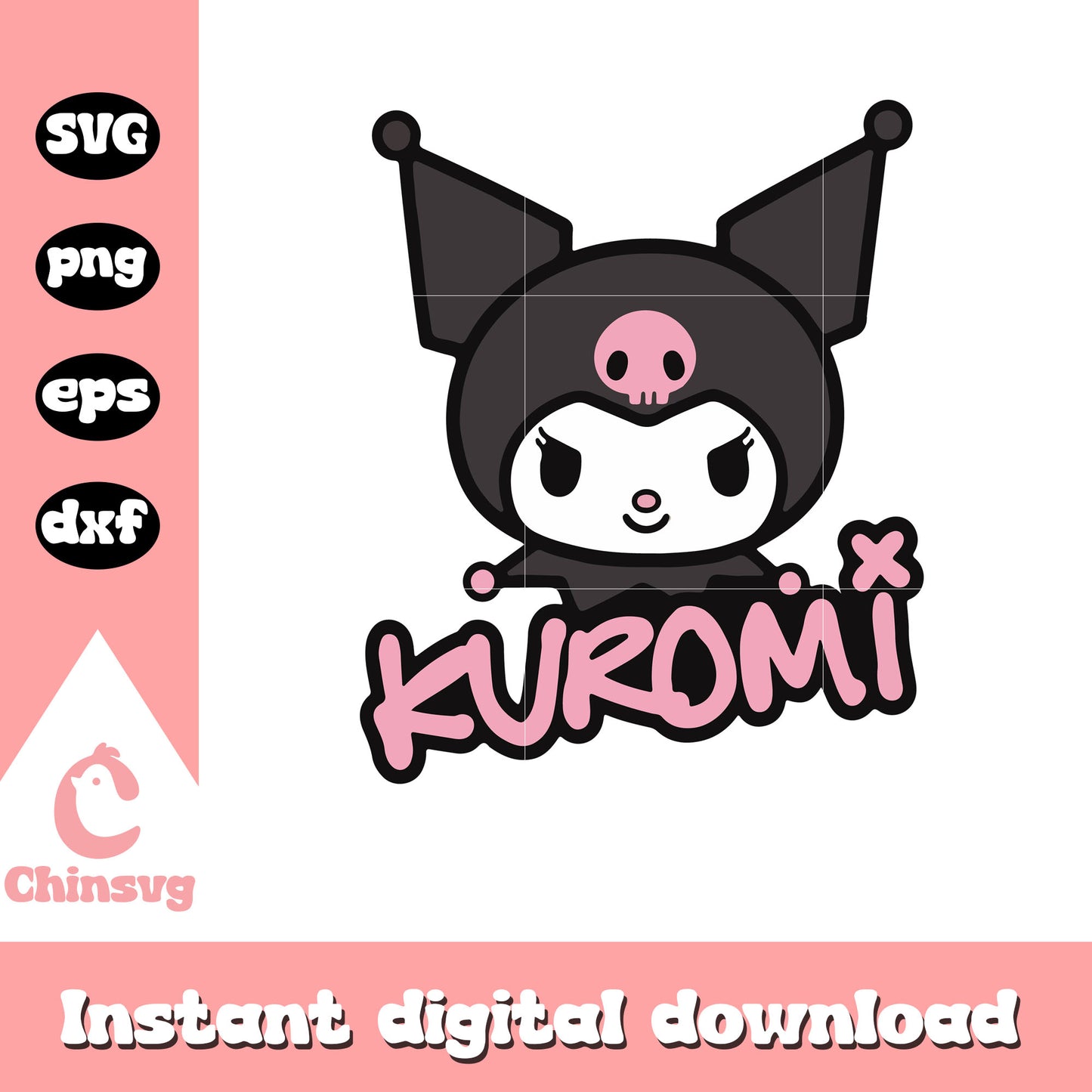 Sanrio kuromi hello kitty svg, svg hello kitty, kuromi svg