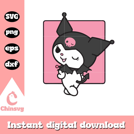 Sassy kuromi svg, hello kitty svg, kuromi svg, sanrio cartoon svg