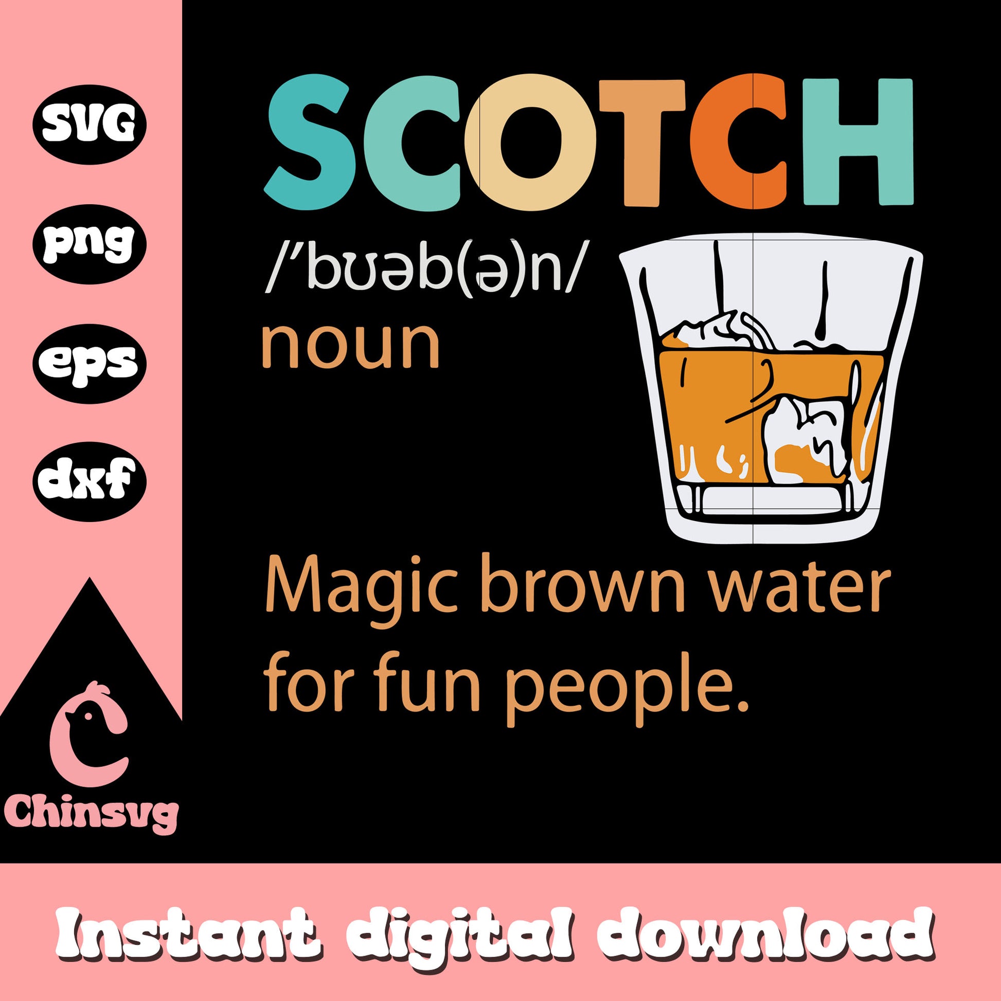 Scotch Magic Brown Water For Fun People svg, Scotch svg