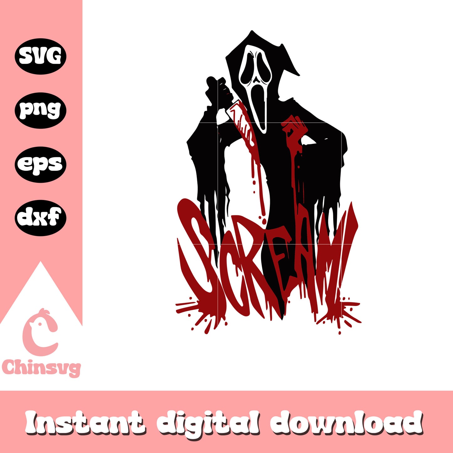 Scream gost svg, Scream the inside story svg, horror character svg