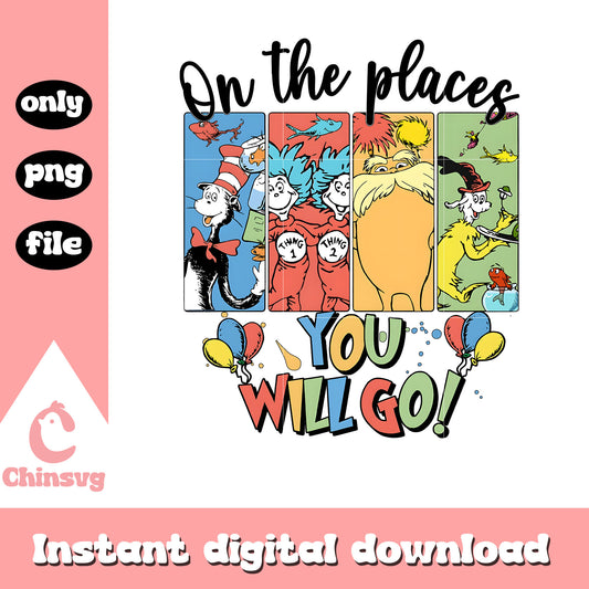 Seuss manga oh the place you'll go png, dr seuss cartoon png