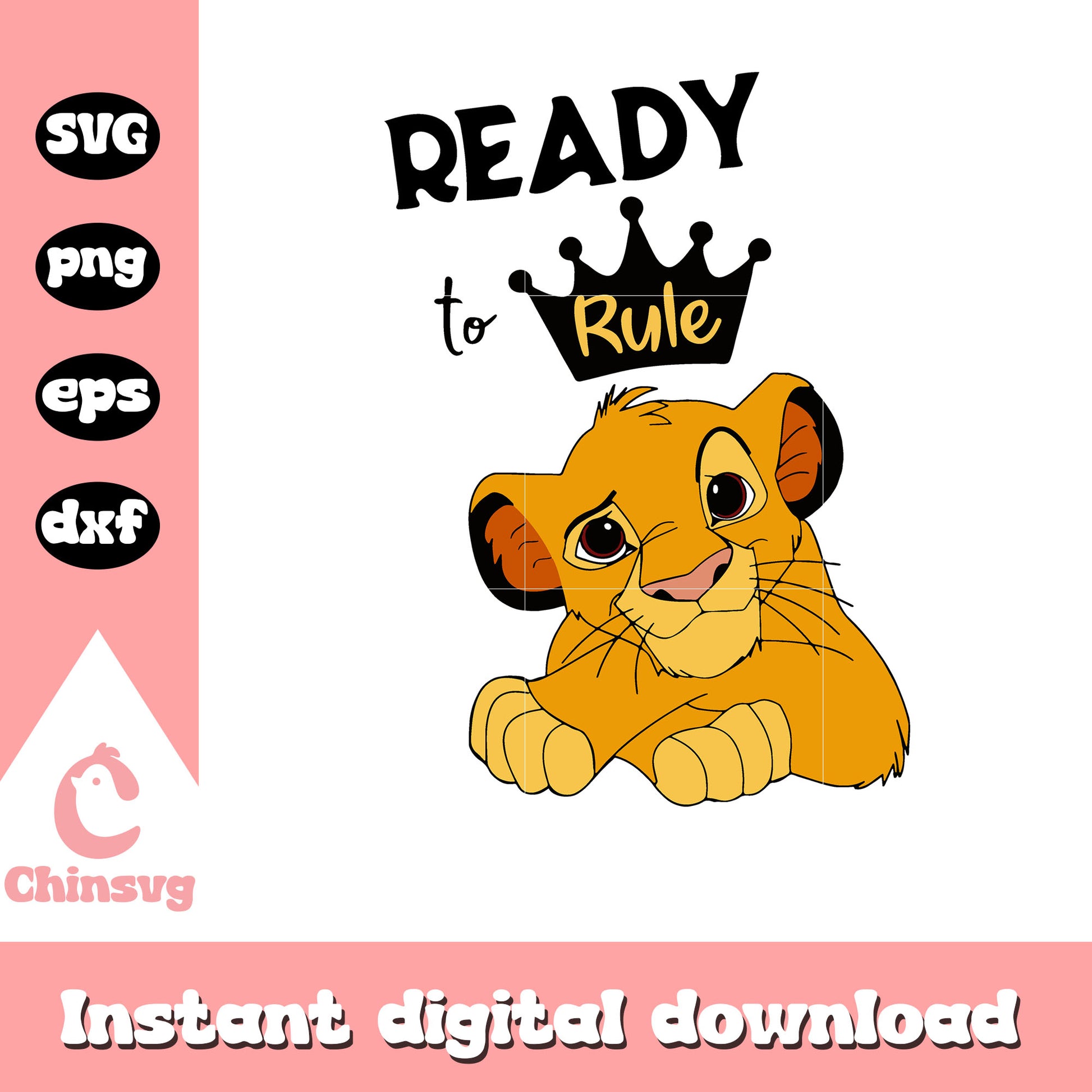 Simba character ready to rule svg, the lion king svg, movie svg