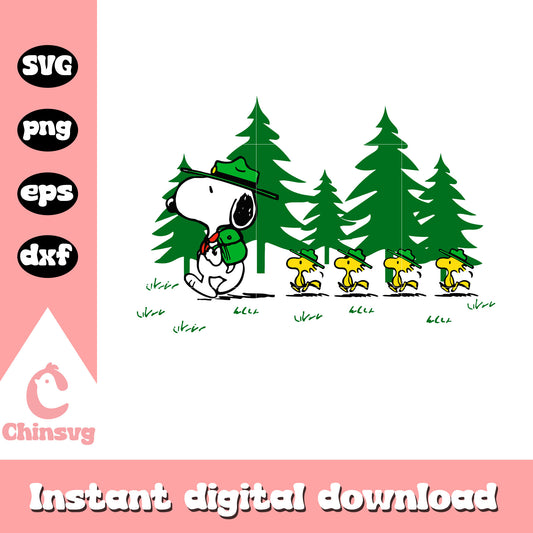 Snoopy Woodstock Camping svg, snoopy svg, Woodstock Peanuts svg