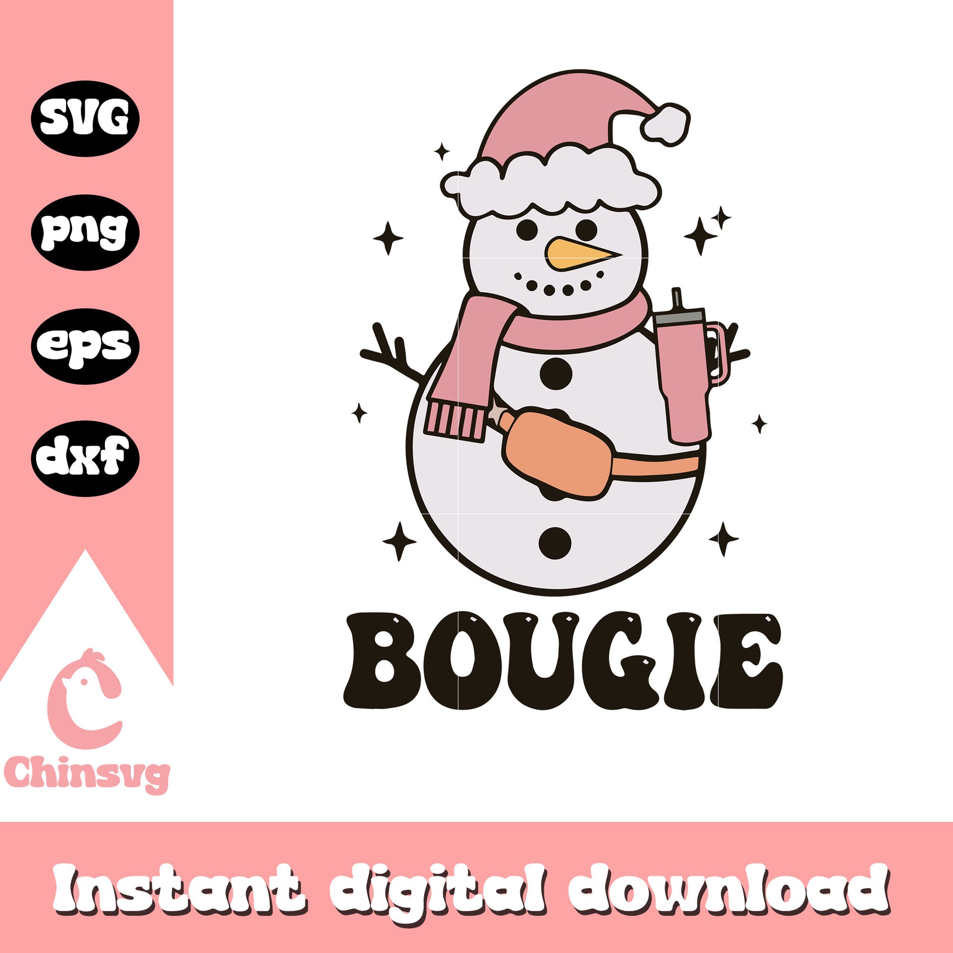 Snow man boogie design svg, christmas day svg, snow man svg