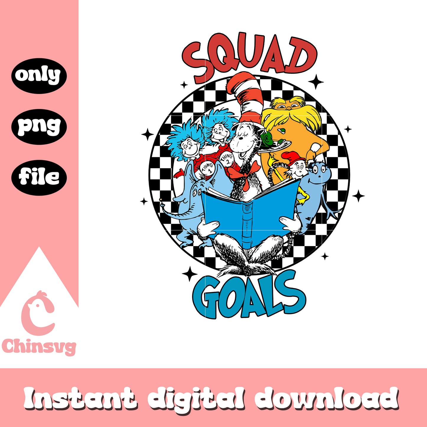 Squad goals dr seuss characters png, dr seuss png, cartoon png