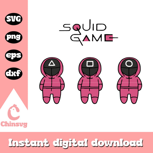 Squid game movies chibi cute svg, Squid game svg, movie svg