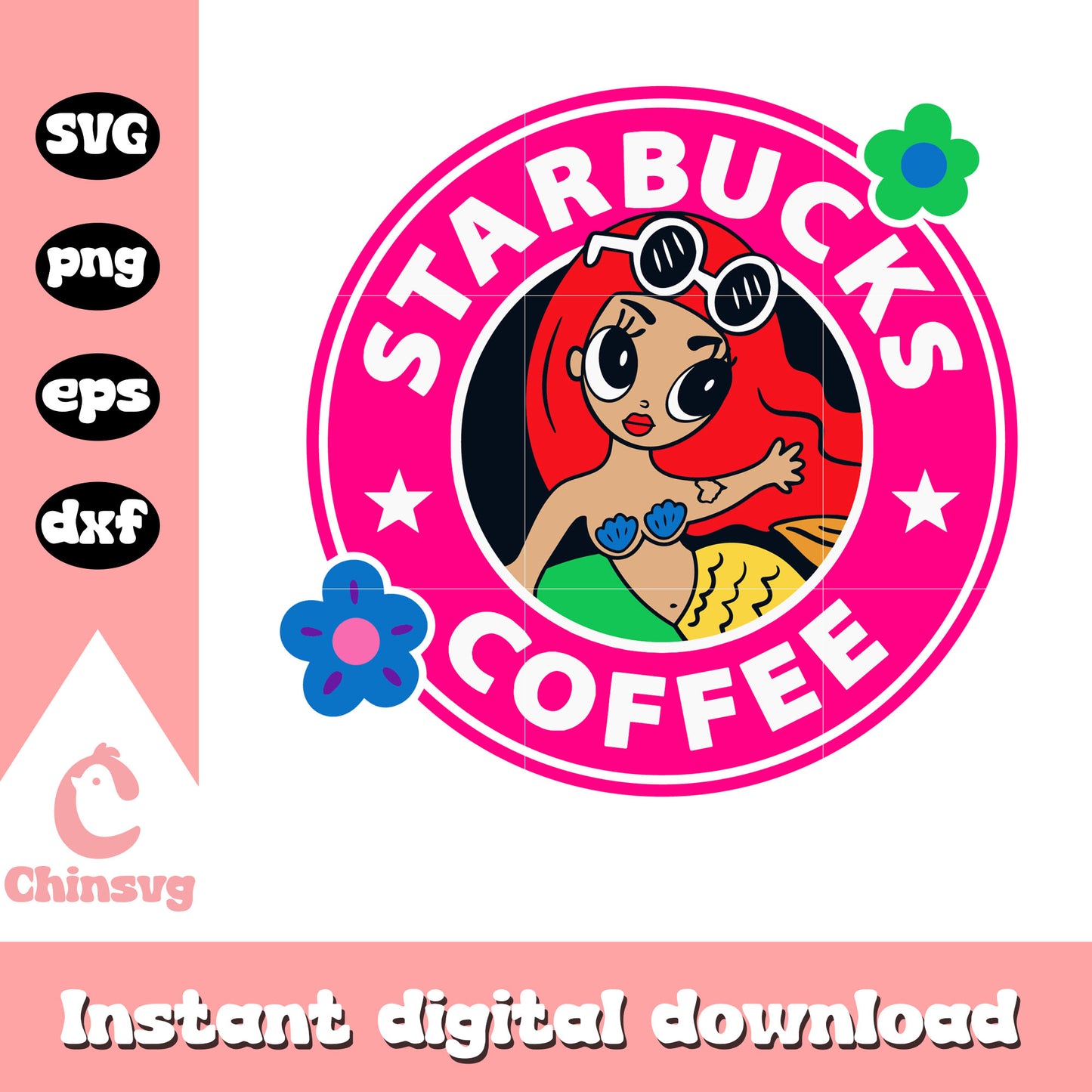 Starbucks coffee ariel logo design svg, starbucks svg, ariel svg