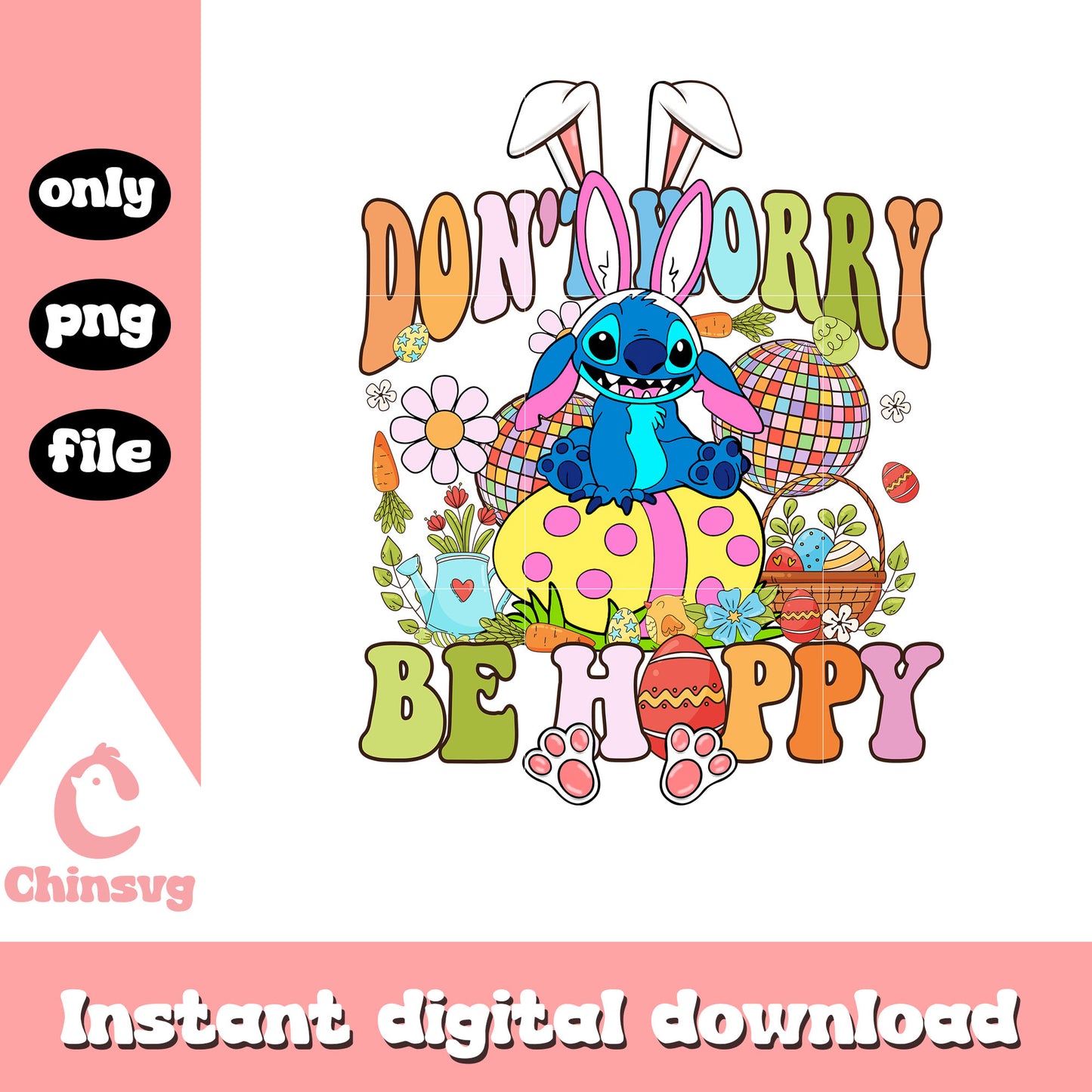 Stitch character easter bunny png, easter bunny png, disney png