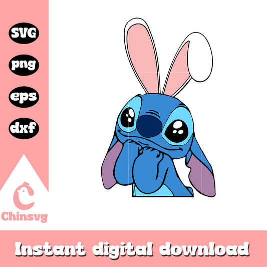 Stitch kawai bunny svg, the Stitch character svg, Stitch svg