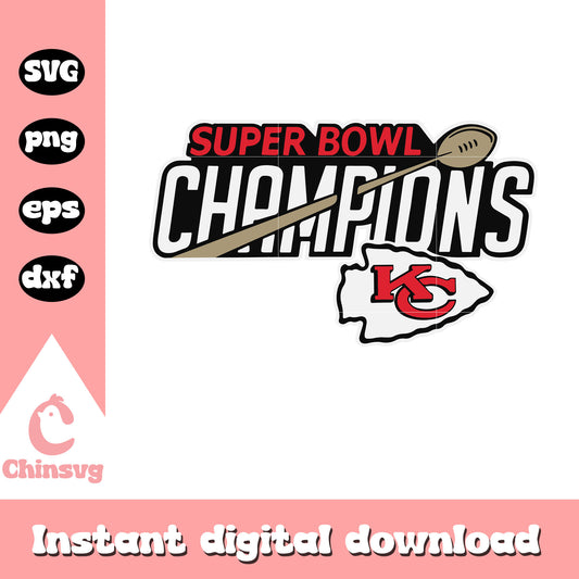 Super Bowl Champions Kansas City svg, Kansas City Chiefs svg