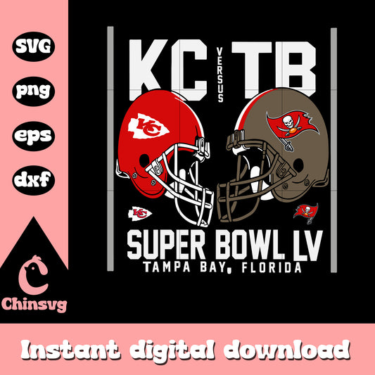 Super Bowl Lv Tampa Bay Florida svg, Tampa Bay Buccaneers svg