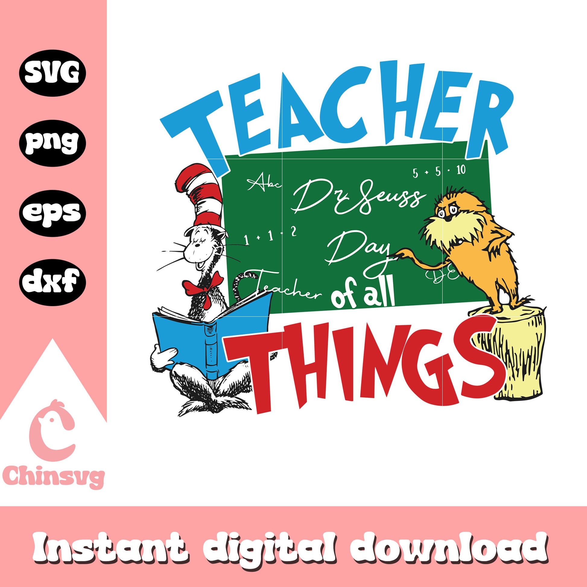 Teacher things dr seuss day of allsvg, dr seuss day svg