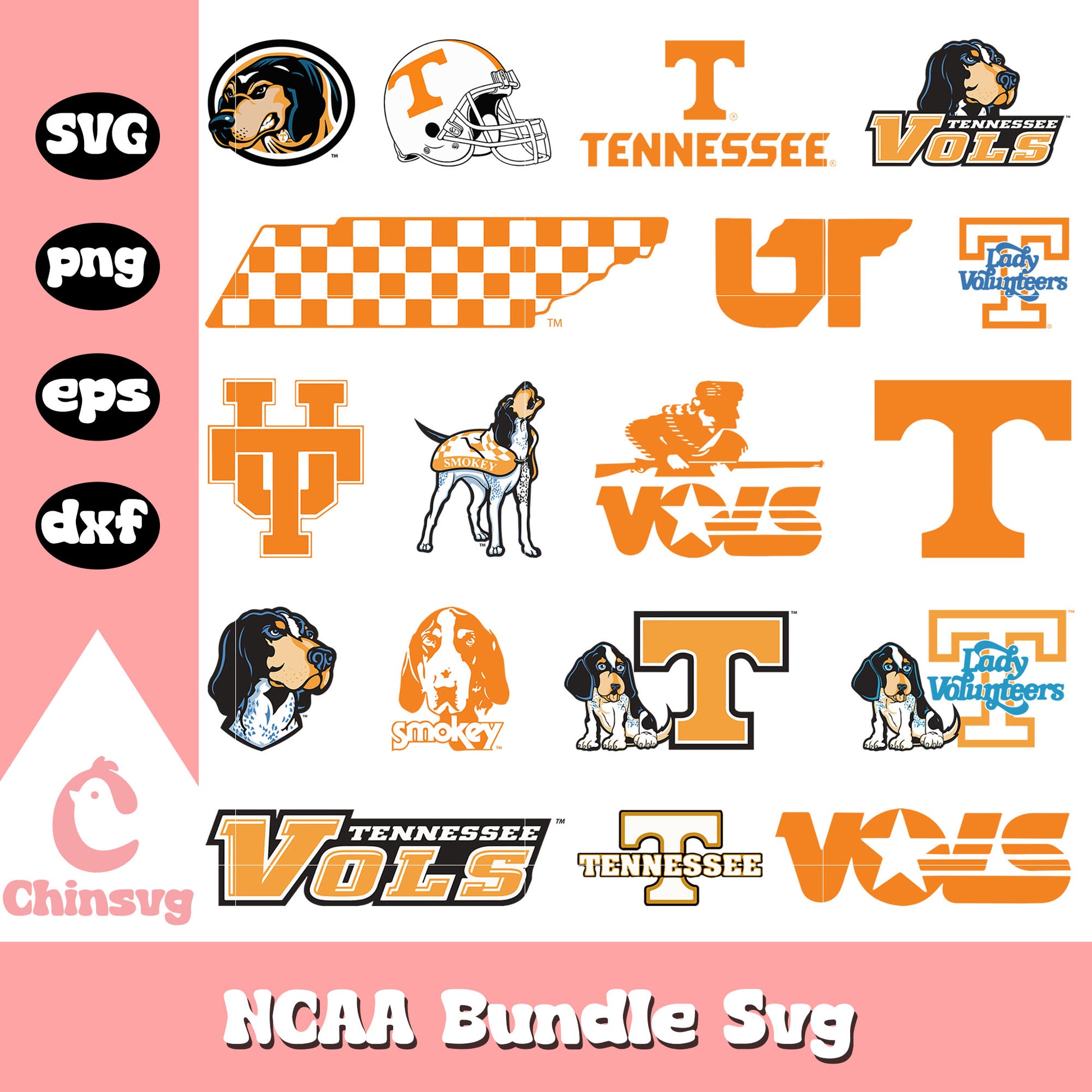 Tennessee Vols Ncaa logo bundle svg, Tennessee Vols logo svg