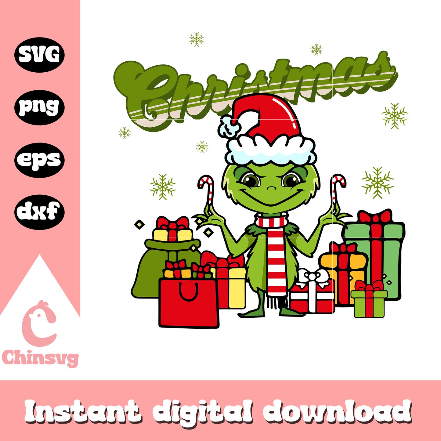 The grinch christmas present svg, grinch svg, christmas svg