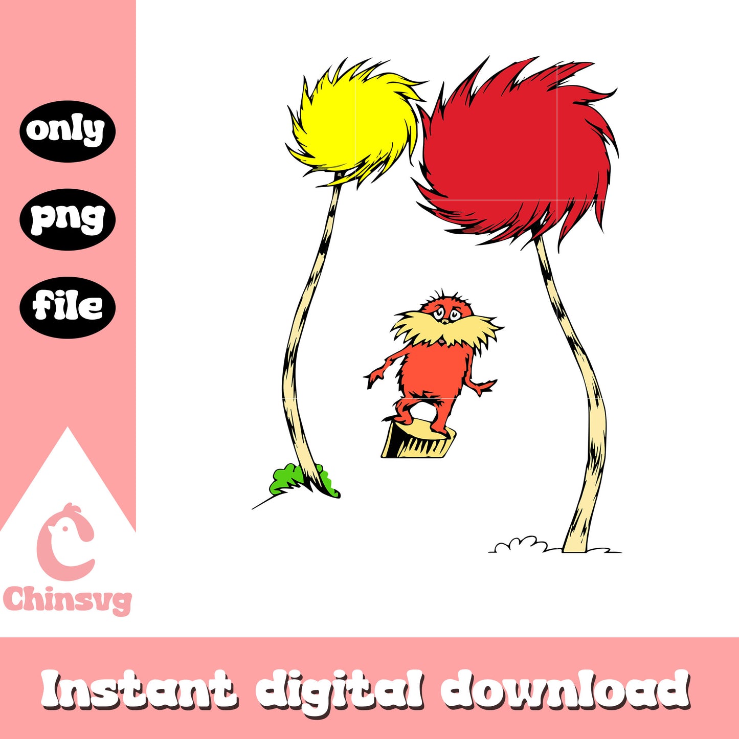 The lorax character and trees png, dr seuss the lorax png, cartoon png