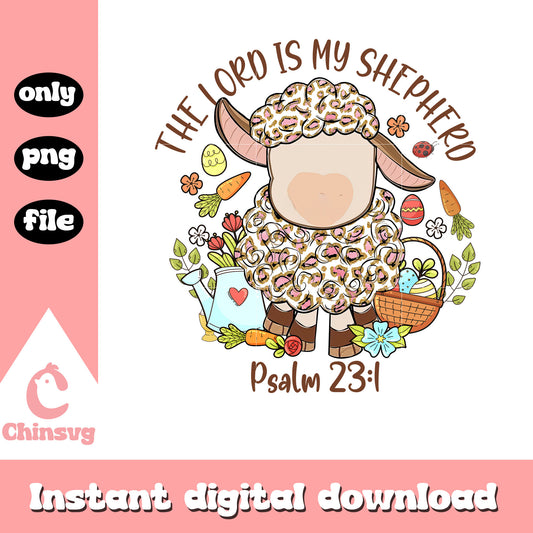 The lord is my shepherd png, easter day png, font design png