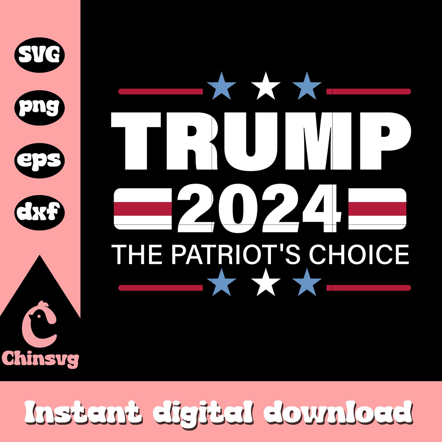 The patriot's choice logo design svg, donald trump 2024​ svg