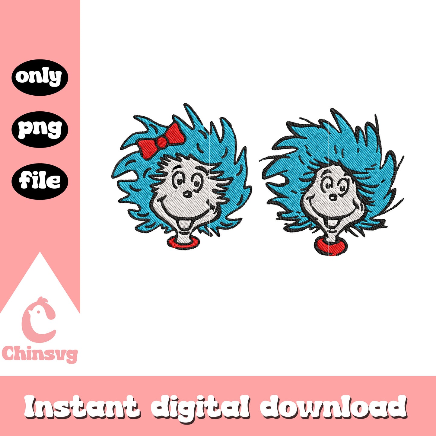 Thing and miss thing face png, dr seuss png, things png