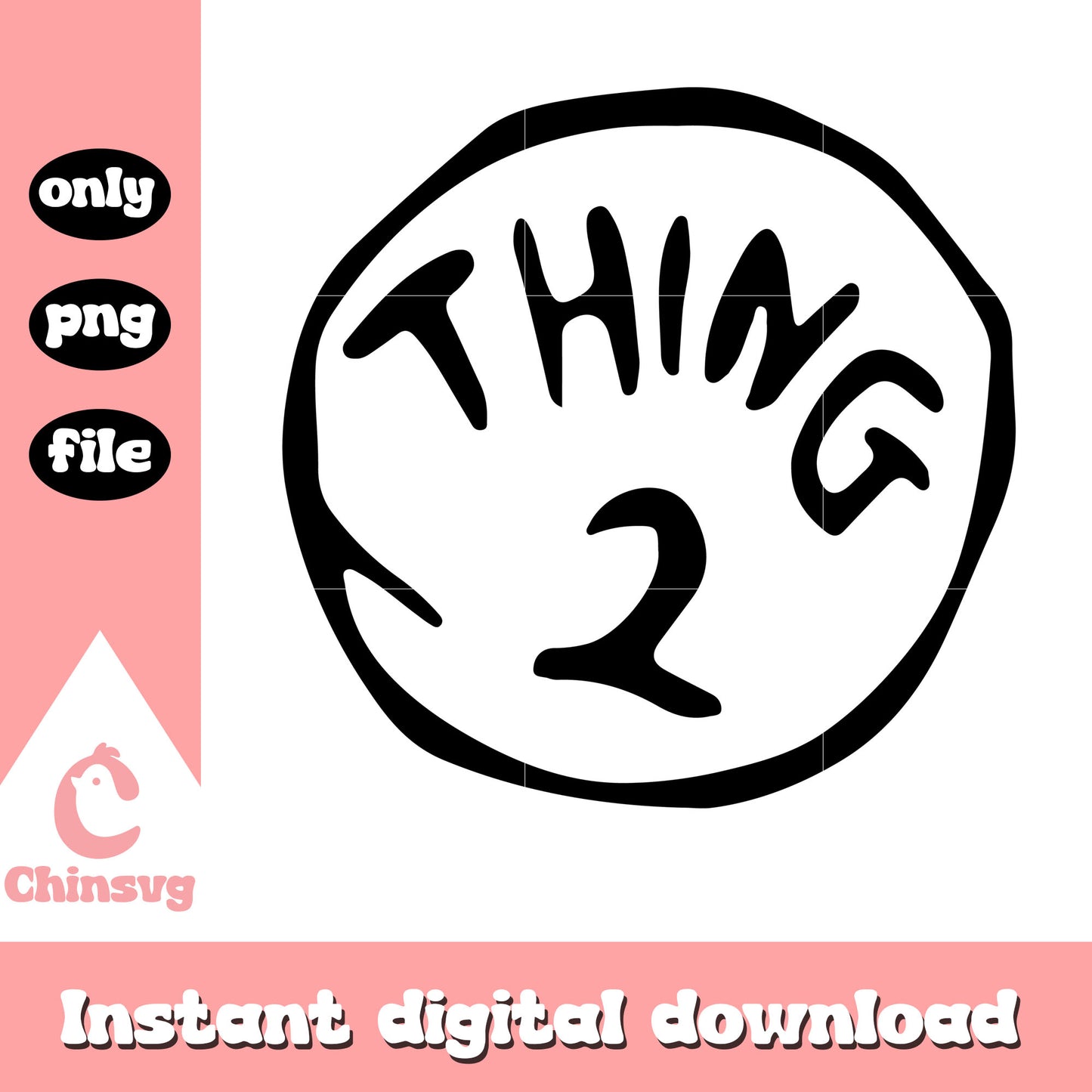 Thing two character logo design png, thing two png, logo png