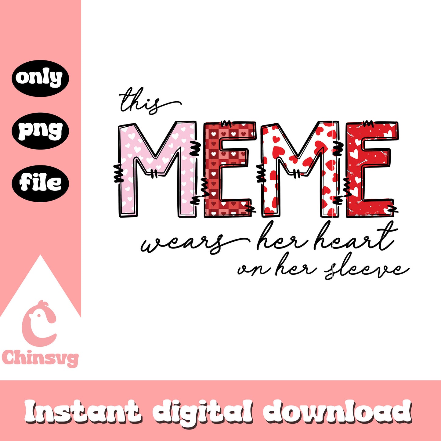 This meme wear her heart on her sleeve font design png, meme png