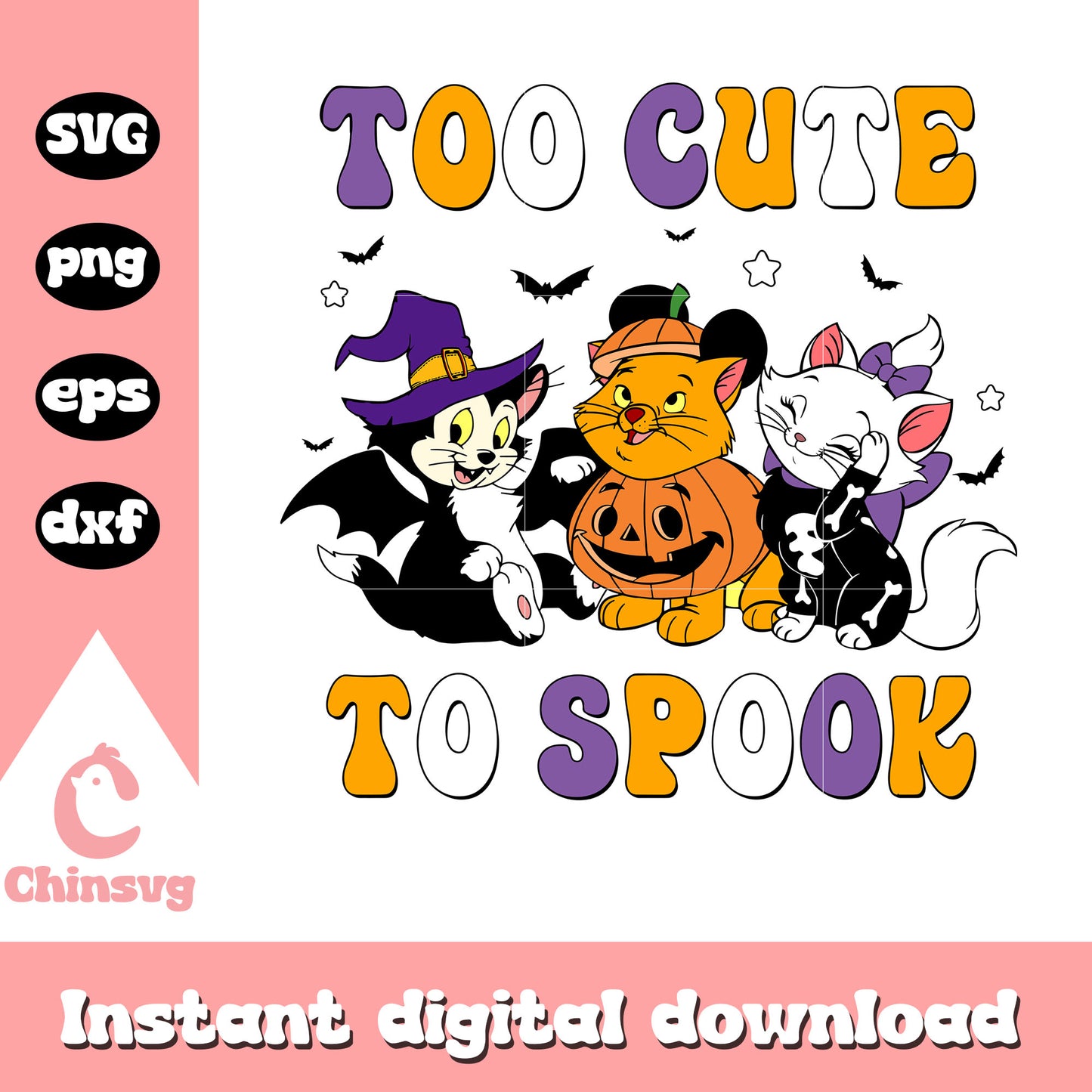 Too cute to spook halloween costumes svg, spooky svg, halloween svg