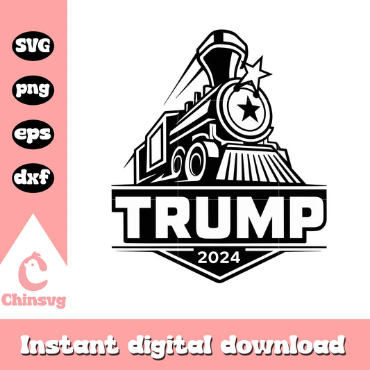 Train trump 2024 logo design svg, trump train​ svg, trump 2024 svg