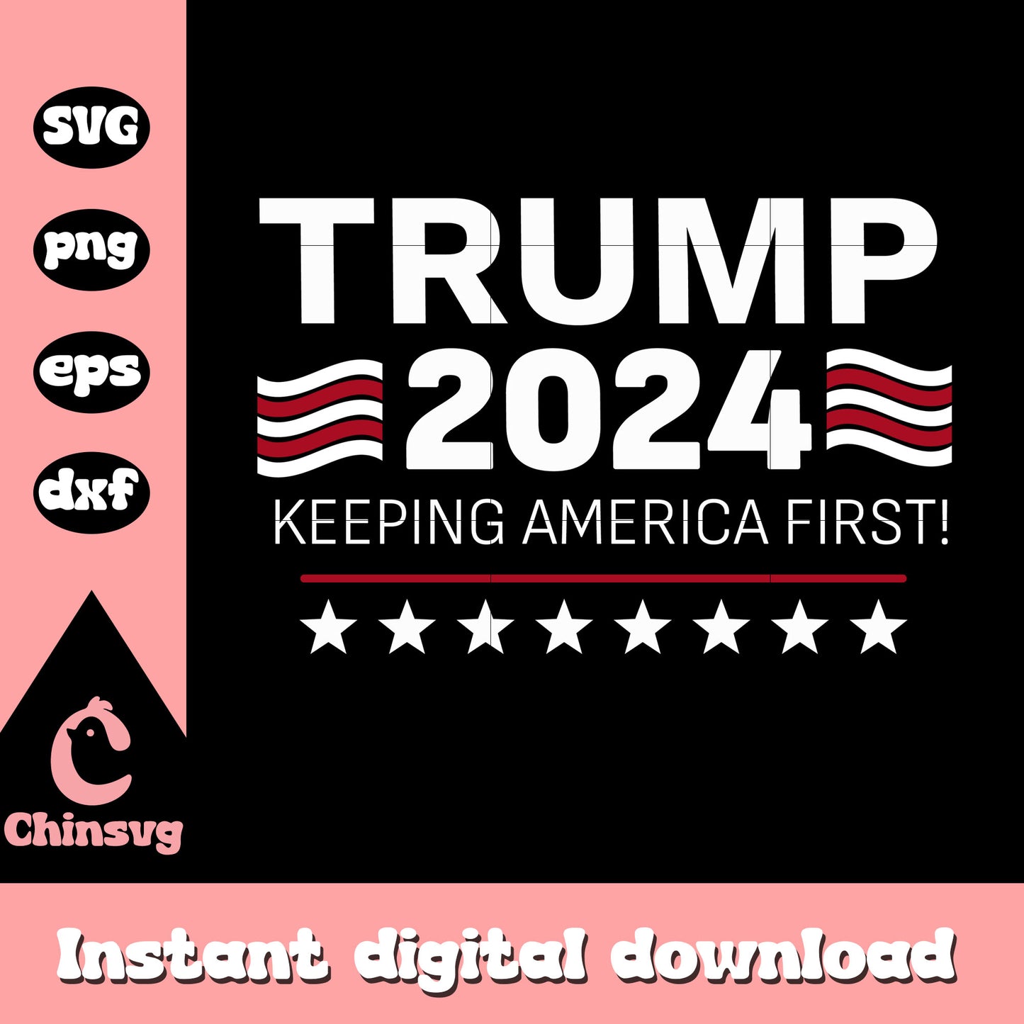 Trump 2024 keeping america first svg, keep america great​ svg