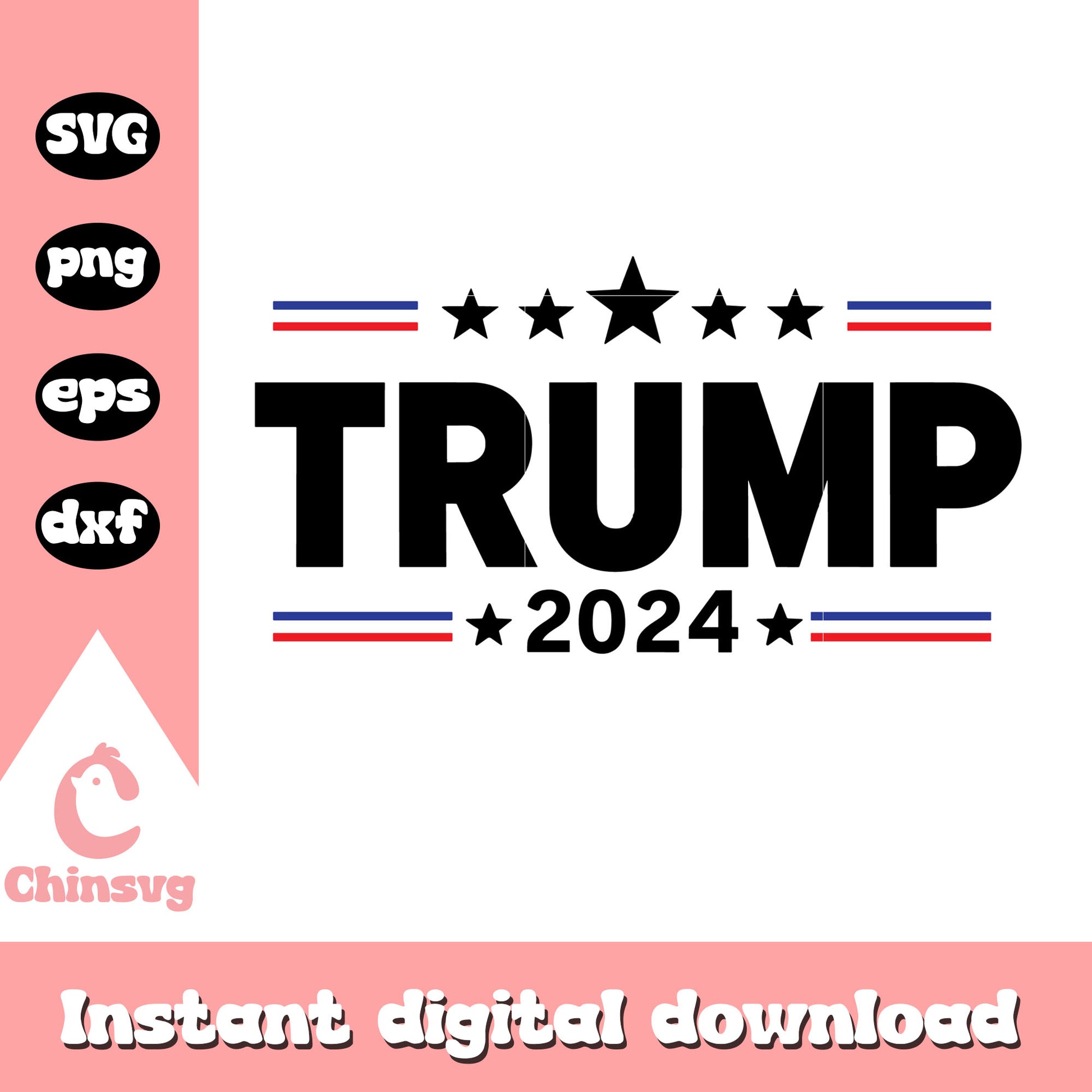 Trump 2024 name design svg, trump 2024 logo​ svg, trump svg