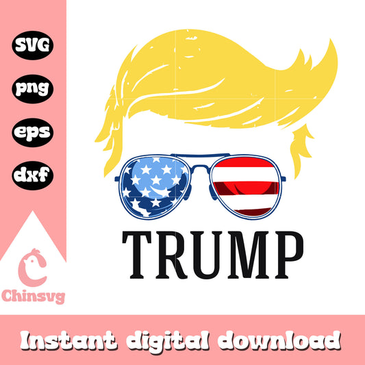 Trump cartoon face design svg, donald trump face​ svg, trump svg