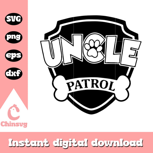 Uncle patrol paw patrol logo design svg, paw patrol logo svg