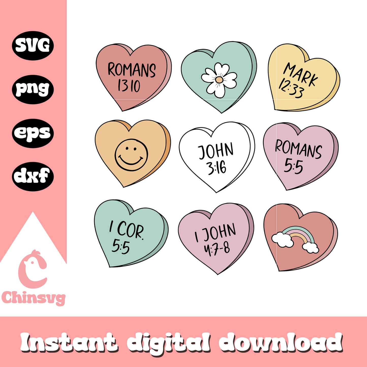 Valentine's day conversation hearts svg, heart shape svg