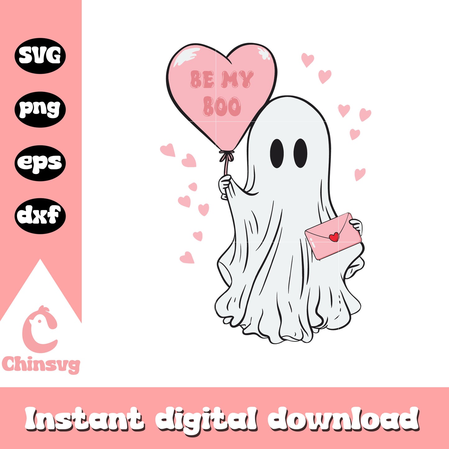 Valentine ghost be my boo svg, funny ghost svg, valentine svg