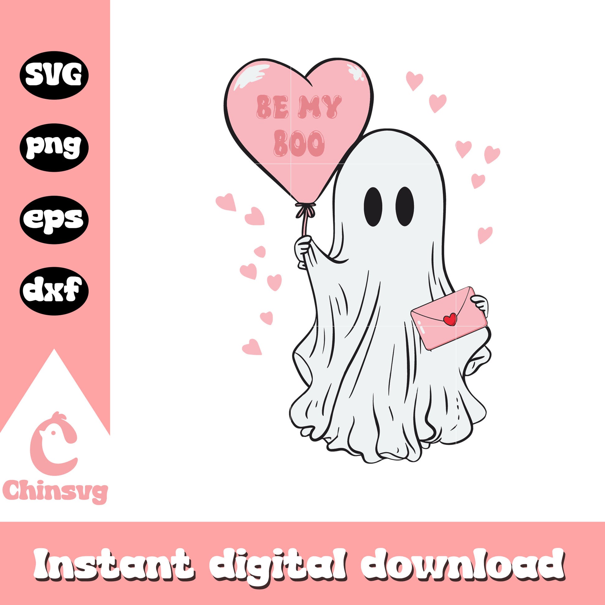 Valentine ghost be my boo svg, funny ghost svg, valentine svg