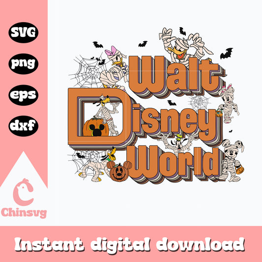 Walt Disney World png, Halloween png, Mickey friends mummy png