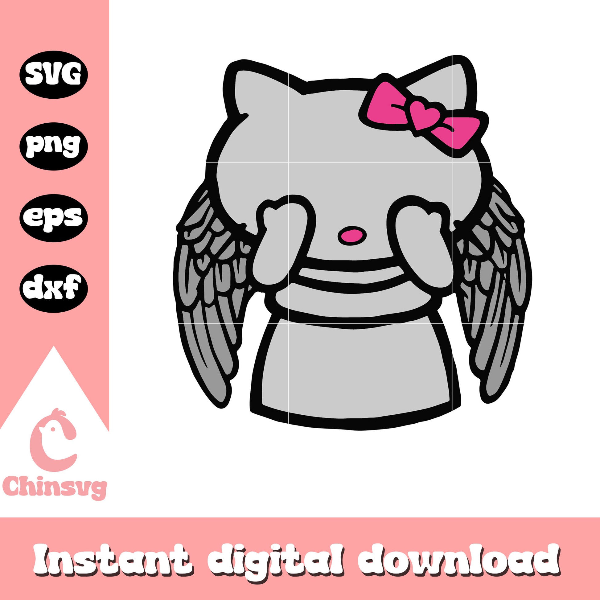 Weeping angel hello kitty svg, hello kitty svg, sanrio cartoon svg