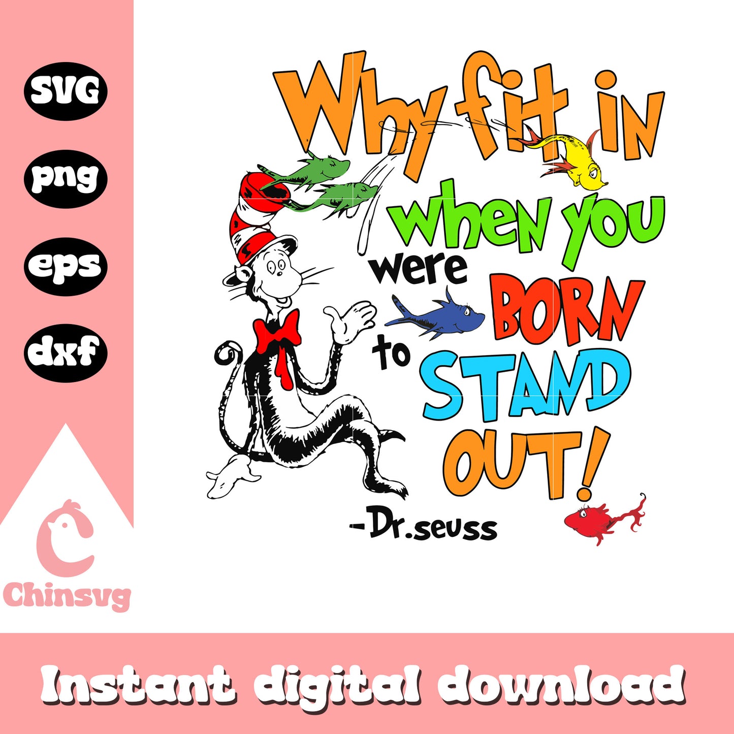 When you were born to stand out svg, cartoon svg, quotes svg