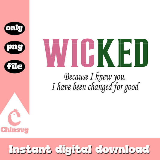 Wicked logo quotes design png, wicked logo png, wicked movie png