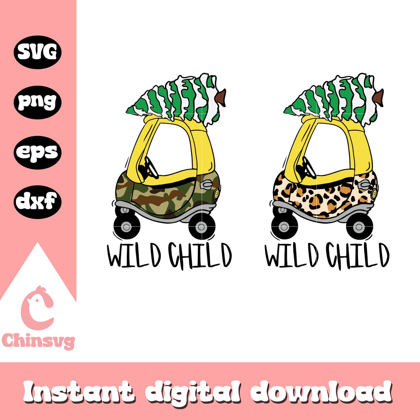 Wild child christmas car svg, stole christmas tree svg