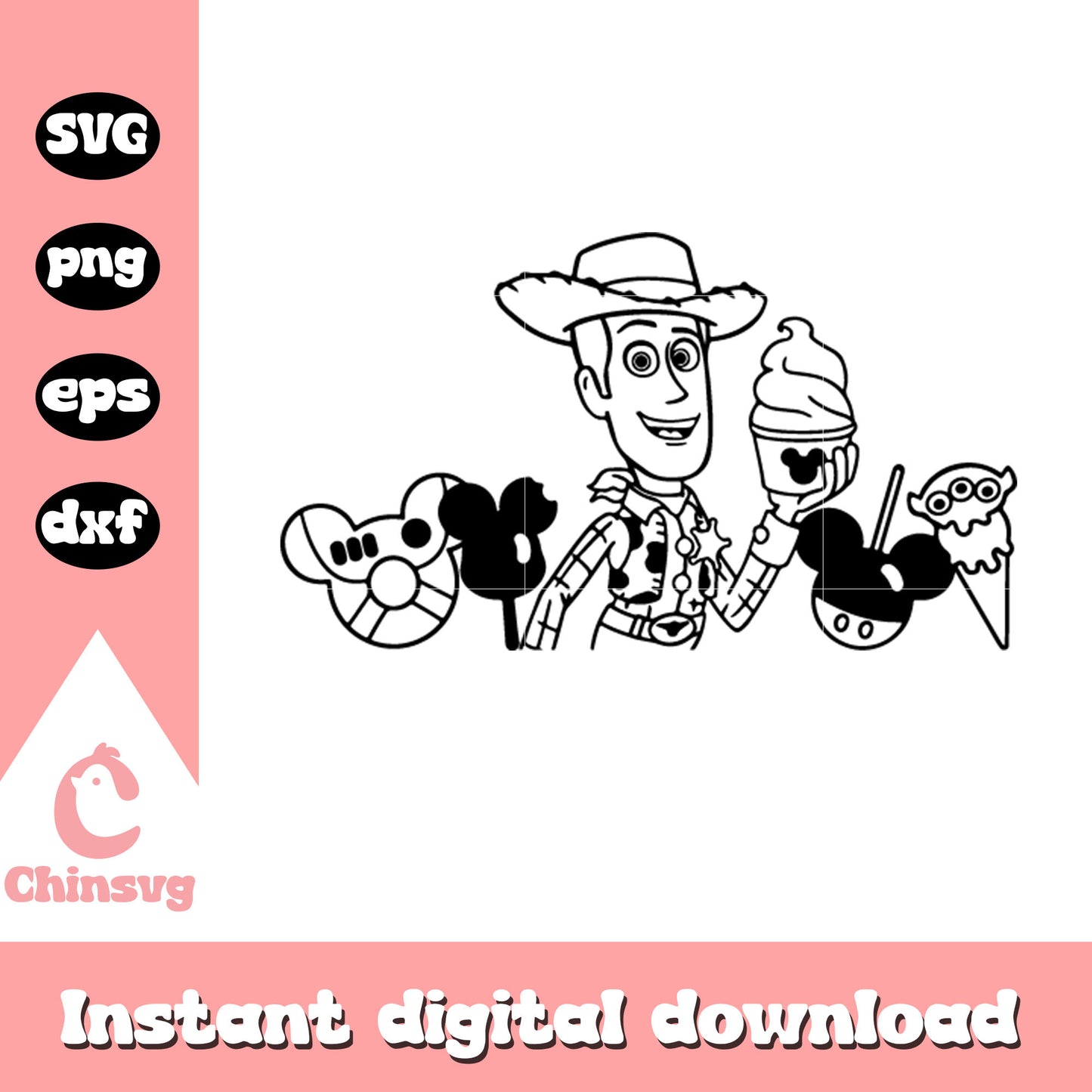 Woody toy story snack svg, woody svg, disney character svg