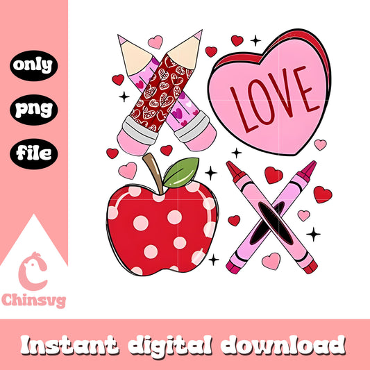 Xoxo teacher school valentine png, xoxo png, valentine png