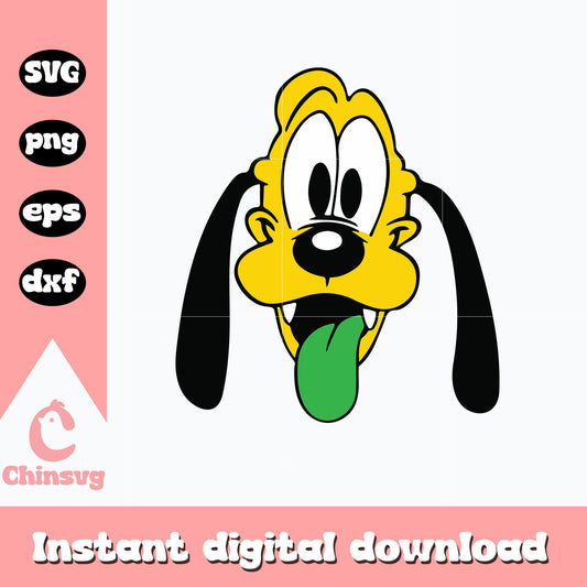 Pluto dog head halloween svg, digital download