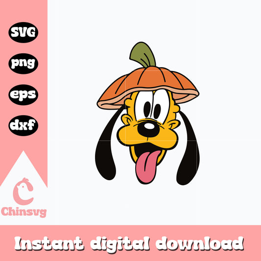 Pluto head pumpkin Svg, Halloween svg, instant download