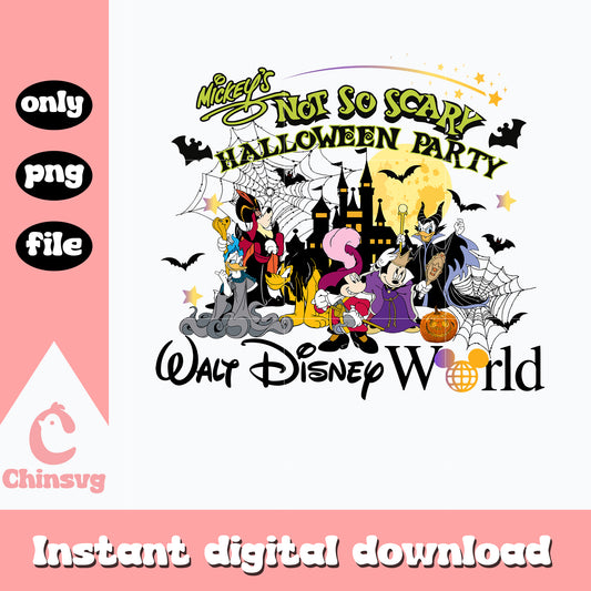 Mickey’s Not So Scary Halloween Party Png, Halloween png, digital download