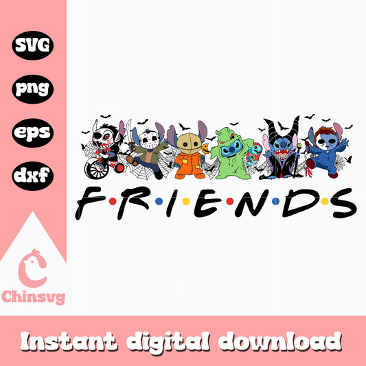 Stitch horror friends Svg, Halloween svg