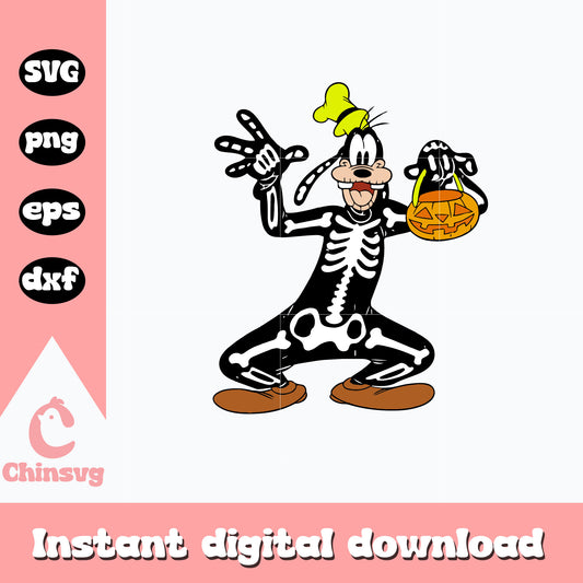 Disney Goofy Skeleton Svg, Halloween svg