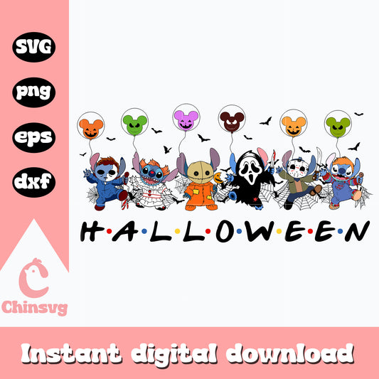 Stitch Horror Halloween Svg, Halloween svg